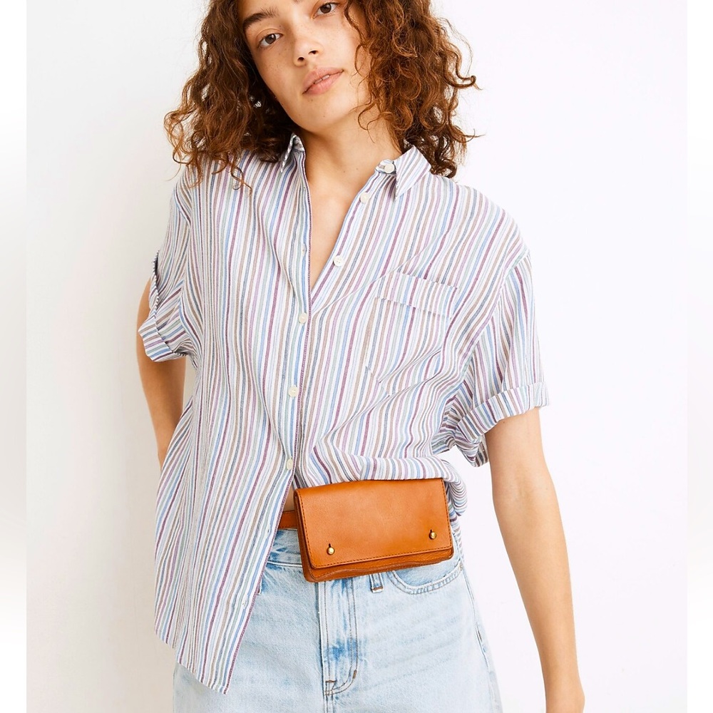 Madewell Chronicle Shirt in Rainbow Stripe